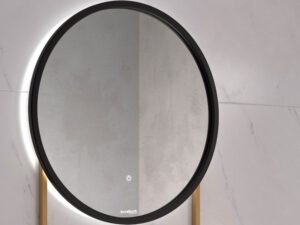 ESPEJO LED HAWAI CIRCULAR ESCANDINAVO CON REPISA