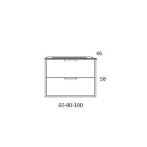 MUEBLE TAUVER 2 CAJ SUSPENDIDO + LAVABO