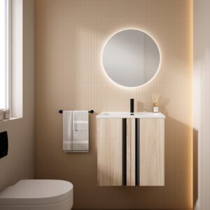 MUEBLE NOA 2 PUERTAS SUSPENDIDO + LAVABO + ESPEJO