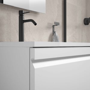 MUEBLE LAGOS 50 DE 2 CAJONES SUSPENDIDO + LAVABO + ESPEJO