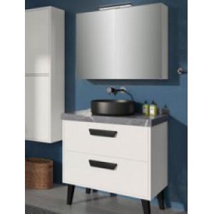 MUEBLE SAKAI 2 CAJ SUSPENDIDO + ENCIMERA PLANA + LAVABO