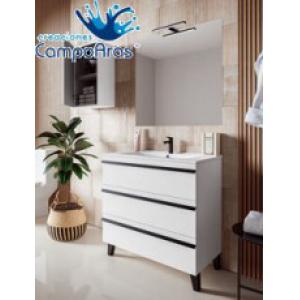 MUEBLE ALEYDAN 3 CAJONES CON PATAS + LAVABO 72 H