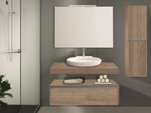 MUEBLE SENSI 1 CAJ SUSPENDIDO + ENCIMERA + LAVABO