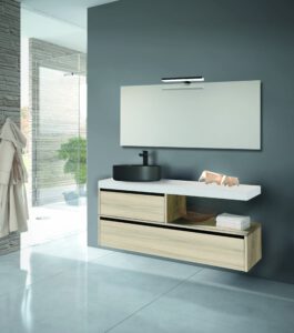 MUEBLE SENSI-SUEVE 2 CAJ SUSPENDIDO + ENCIMERA + LAVABO