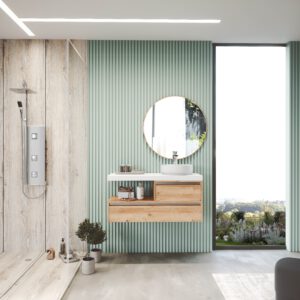 MUEBLE SENSI-SUEVE 2 CAJ SUSPENDIDO + ENCIMERA + LAVABO