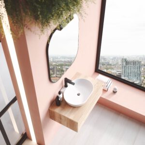 MUEBLE SENSI-NILO 1 CAJ SUSPENDIDO CON TAPA + LAVABO