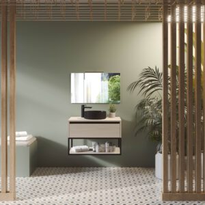MUEBLE SENSI-NILO 1 CAJ SUSPENDIDO CON TAPA + LAVABO