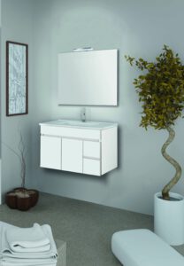 MUEBLE RIO 2 CAJ +2 PTAS SUSPENDIDO + LAVABO + ESPEJO SIDNEY