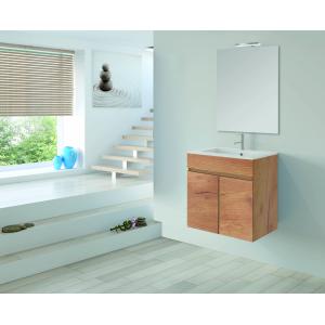 MUEBLE RIO 2 PUERTAS SUSPENDIDO + LAVABO + ESPEJO SIDNEY