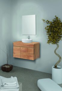 MUEBLE RIO 2 CAJ +2 PTAS SUSPENDIDO CON TAPA + LAVABO + ESPEJO SIDNEY