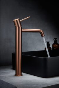 MONOMANDO LAVABO ALTO MONZA ORO ROSA CEPILLADO