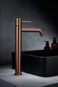 MONOMANDO LAVABO ALTO MONZA ORO ROSA CEPILLADO