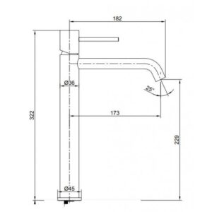 MONOMANDO LAVABO ALTO MONZA ORO ROSA CEPILLADO