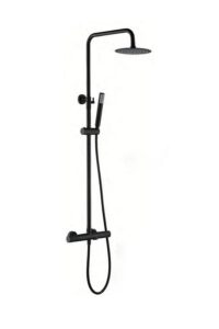 CONJUNTO BAÑO-DUCHA LINE NEGRO MATE TERMOSTATICA