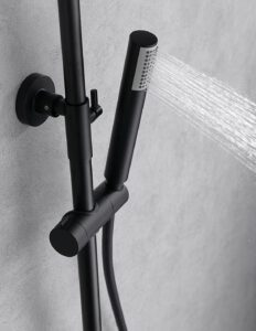 CONJUNTO BAÑO-DUCHA LINE NEGRO MATE TERMOSTATICA