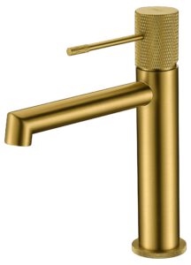 MONOMANDO LAVABO LINE ORO CEPILLADO
