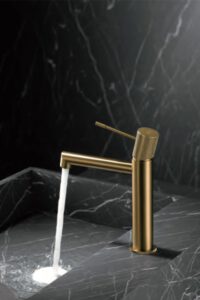 MONOMANDO LAVABO LINE ORO CEPILLADO