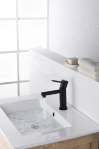 MONOMANDO LAVABO MILOS NEGRO MATE