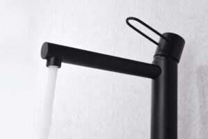 MONOMANDO LAVABO MILOS NEGRO MATE