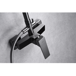 BARRA DUCHA ART BLACK GUN METAL MONOMANDO - Imagen 2