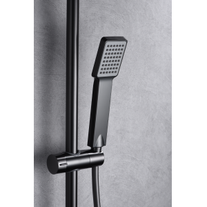 BARRA DUCHA ART BLACK GUN METAL MONOMANDO - Imagen 3