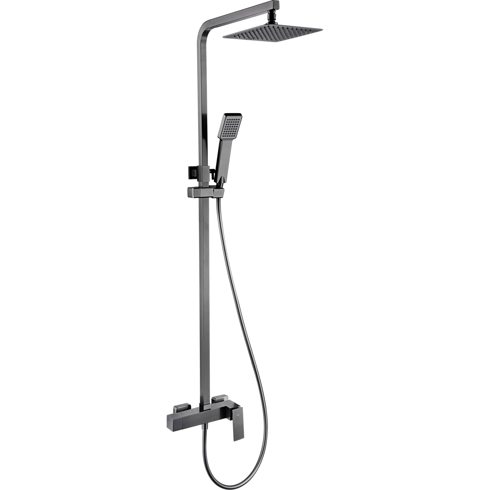 BARRA DUCHA PISA BLACK GUN METAL MONOMANDO