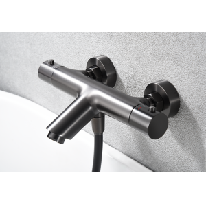 GRIFERÍA BAÑO- DUCHA MONZA BLACK GUN METAL TERMOSTÁTICA - Imagen 2