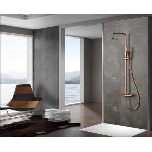 CONJUNTO DUCHA LINE ORO ROSA CEPILLADO TERMOSTÁTICA - Imagen 2