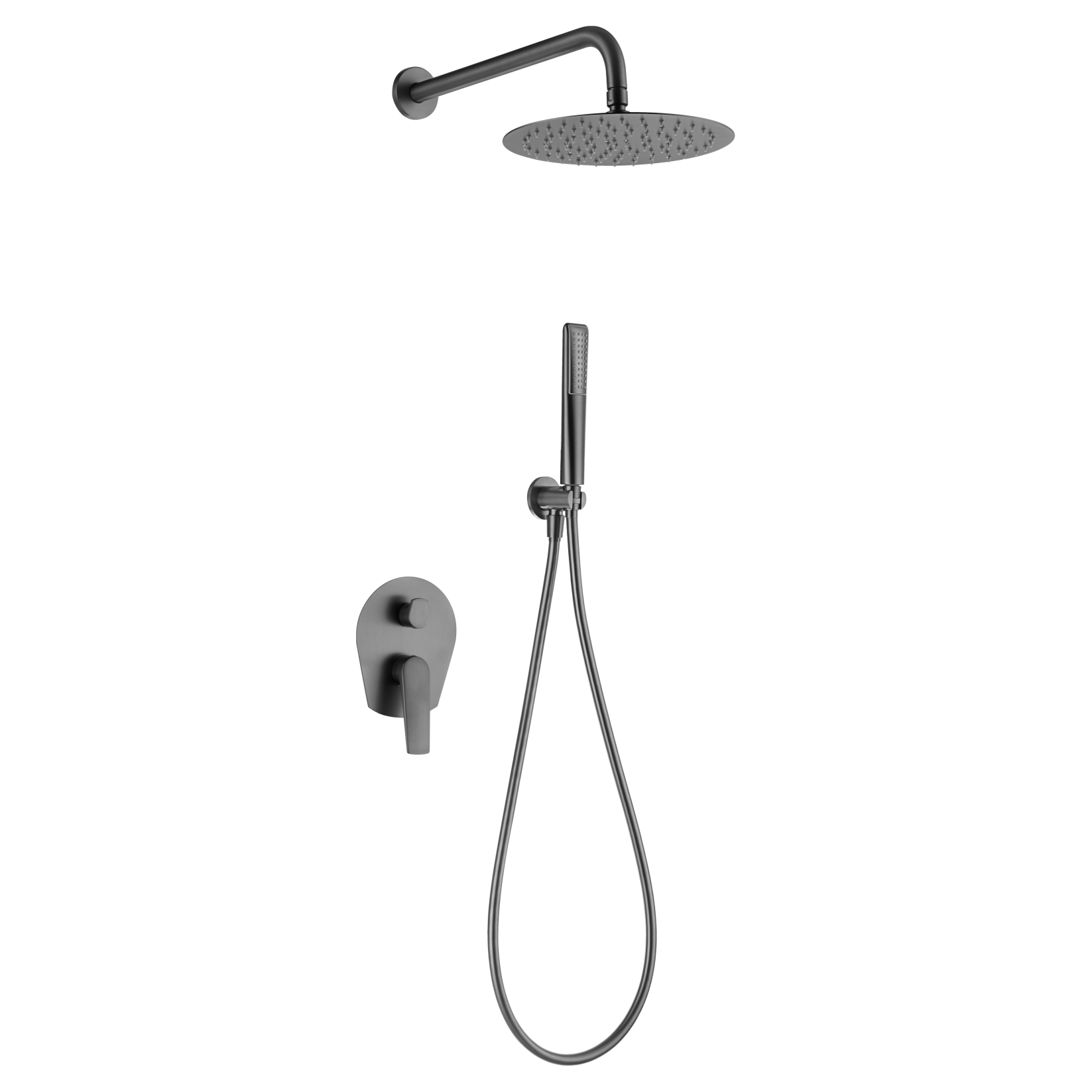 GRIFERIA EMPOTRADA DUCHA DELOS BLACK GUN METAL