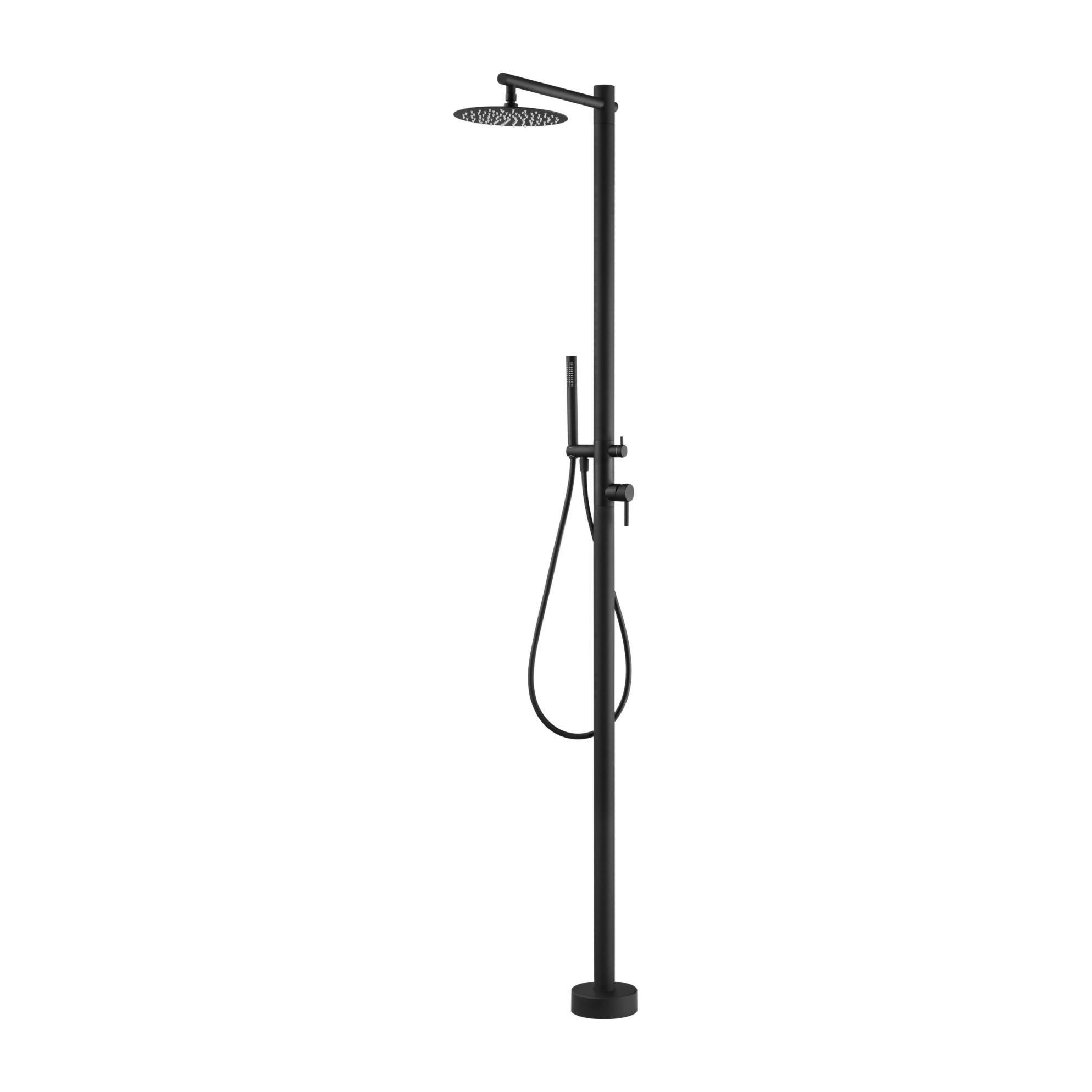 DUCHA EXTERIOR PISCINA KANSAS INOX NEGRO MATE
