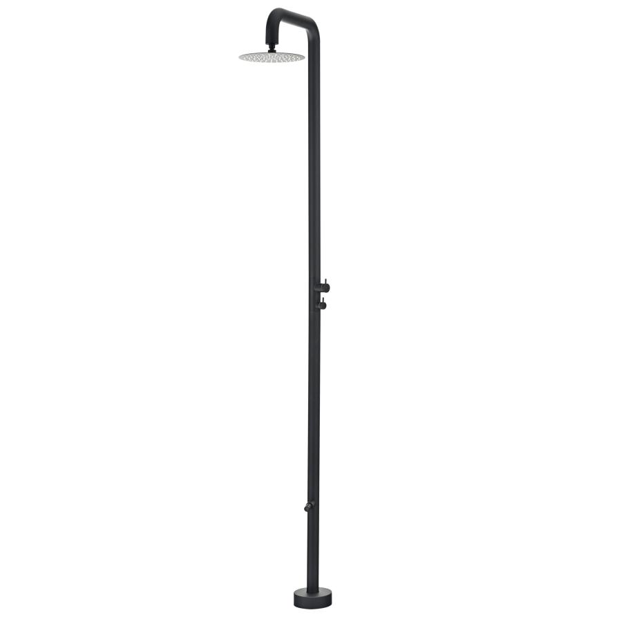 DUCHA EXTERIOR PISCINA MICHIGAN INOX NEGRO MATE