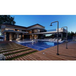DUCHA EXTERIOR PISCINA OREGON INOX NEGRO MATE - Imagen 3