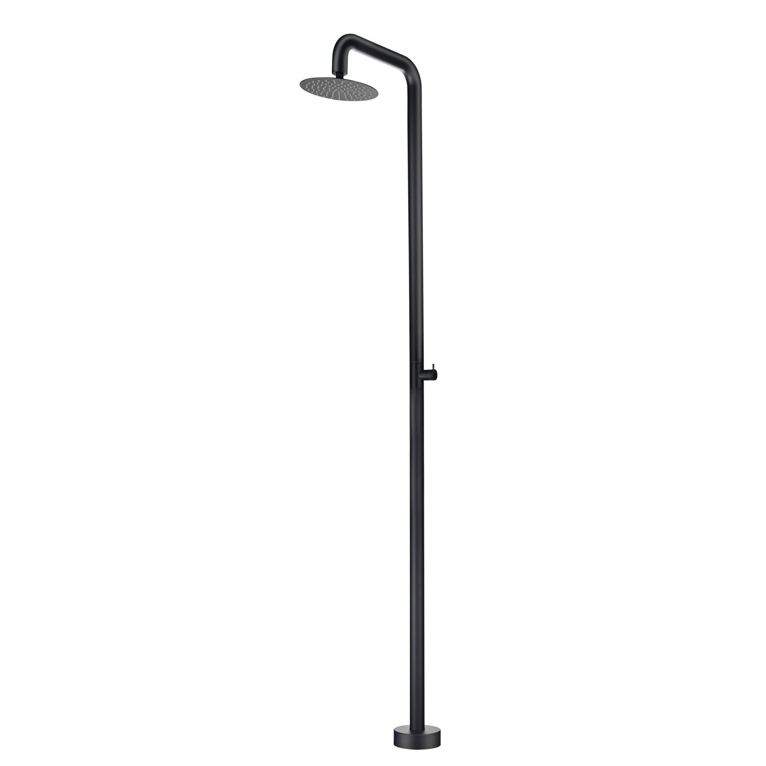 DUCHA EXTERIOR PISCINA OREGON INOX NEGRO MATE