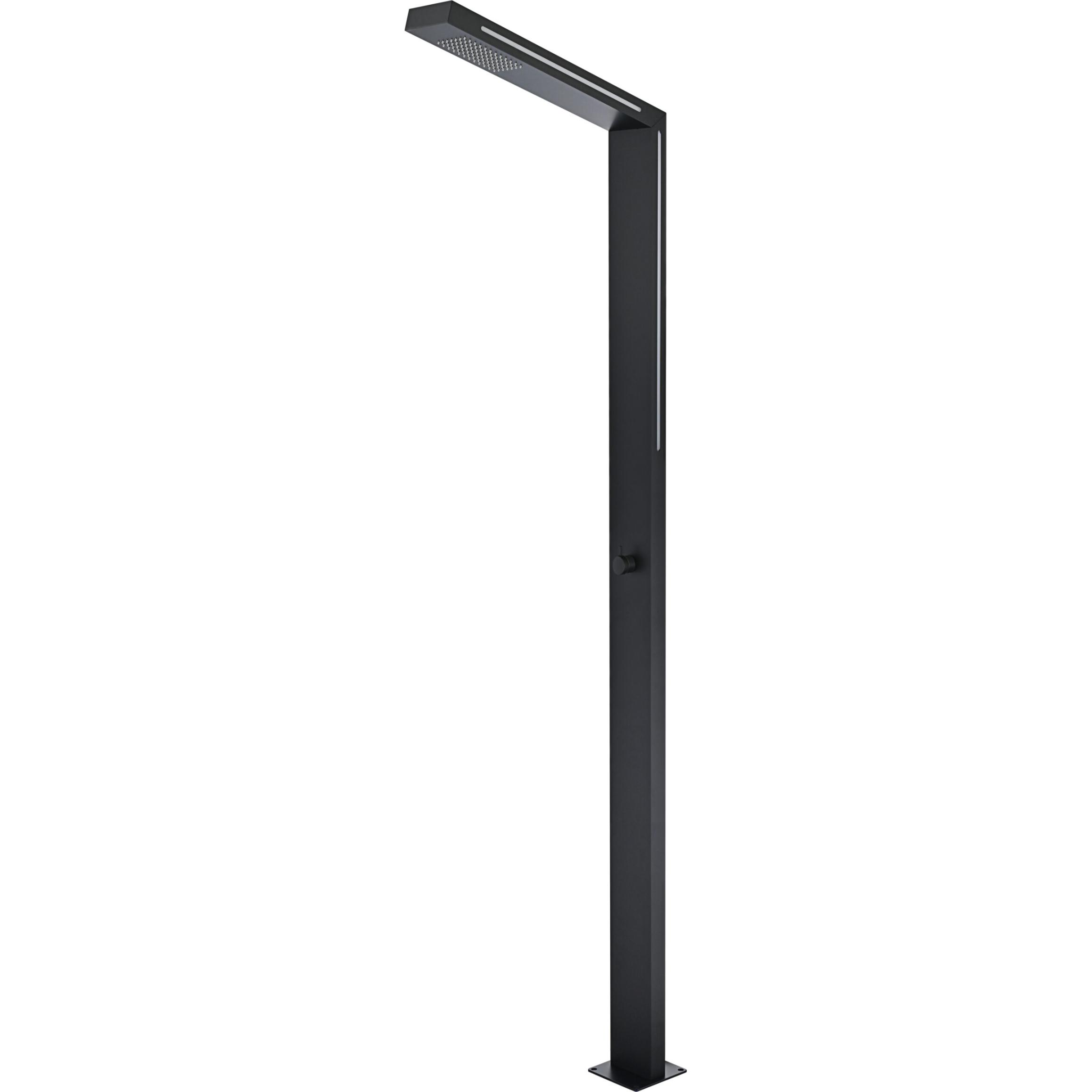 DUCHA EXTERIOR PISCINA SENSE INOX LED NEGRO MATE