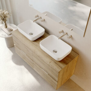 MUEBLE JUNE 2 CAJ SUSPENDIDO + TAPA LAMINADA - Imagen 3