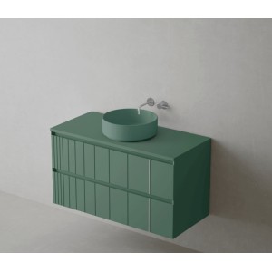 MUEBLE POLE 2 CAJ SUSPENDIDO CON TAPA+ LAVABO SOBRE ENCIMERA - Imagen 2