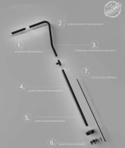 DUCHA EXTERIOR PISCINA NEVADA INOX NEGRO MATE - Imagen 7