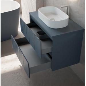 MUEBLE POLE 2 CAJ SUSPENDIDO CON TAPA+ LAVABO SOBRE ENCIMERA