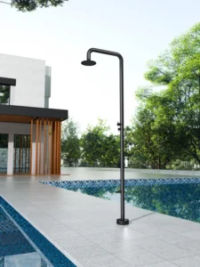 DUCHA EXTERIOR PISCINA POOL INOX NEGRO MATE - Imagen 2