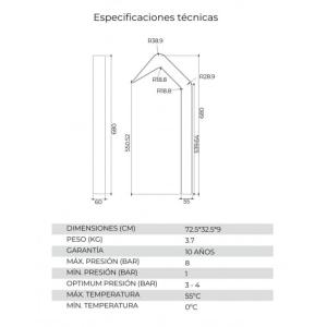 CASCADA PARA PISCINA NIÁGARA INOX GRIS COBALTO - Imagen 5