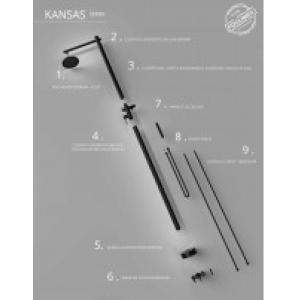 DUCHA EXTERIOR PISCINA KANSAS INOX NEGRO MATE - Imagen 6